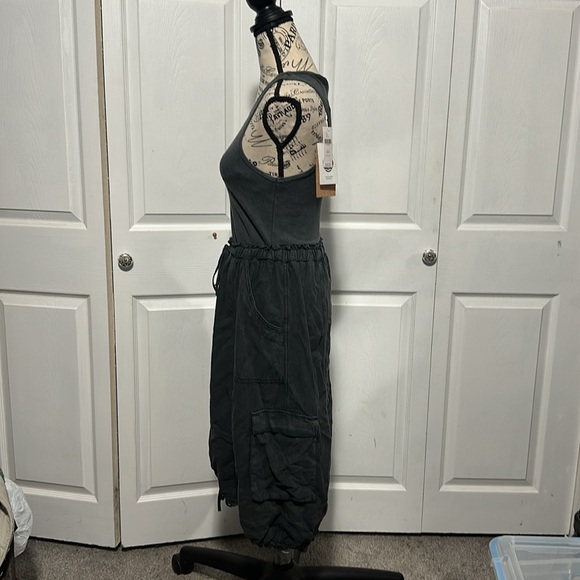 Daily Practice by Anthropologie Be Bold Racerback Twofer Dress in “Washed Black” - Picture 9 of 15